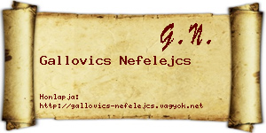 Gallovics Nefelejcs névjegykártya